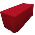 thumbnail image 1 of Nappe Rouge de 8 Pieds Nappe Ajustée Polyester Couverture de Table Salon Professionnel Banquet Rouge, 1 of 3