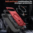 thumbnail image 4 of For Google Pixel 9 Pro XL Case With Invisible Magnetic O-Ring Stand Shockproof Phone Case,Red,For Pixel 9 Pro XL, 4 of 6