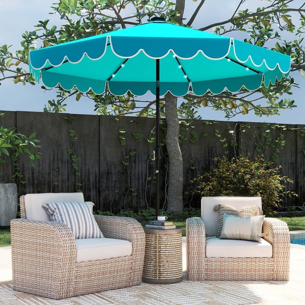 8 patio umbrella with 24 spines Amazon.com : Sundale Outdoor 7 ft Solar-Powered LED Lighted Crank & Push Button Tilt for Garden, Deck, Backyard, Pool, Ribs (Red) : Patio, Lawn & Garden free crank handle for simple and quick opening and closing 2 Patio Umbrella, Solar LED Umbrella