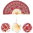thumbnail image 2 of Lace Hollow Out Vintage Hollow Fan Folding Fans Vintage European Court Fan, 2 of 3