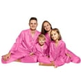 thumbnail image 5 of Niaviben Family Pajamas Matching Sets Silk Family Pajamas Comfy Lounge Sets for Women Matching Pajamas for Family Christmas Mens Pajama Sets Long Sleeve Mens Christmas Pajamas Set (Mom)Hot Pink L, 5 of 7