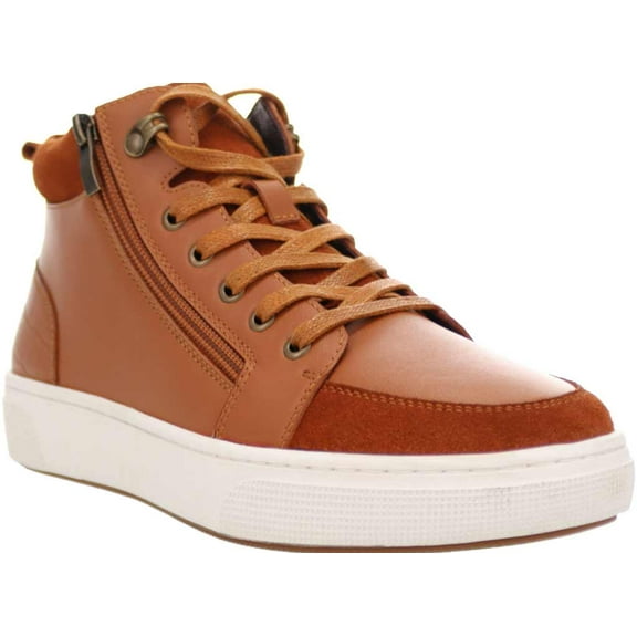 Propet Women's Kasia High-Top Side-Zip Sneaker Tan Leather - WCA006LTAN