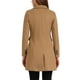 thumbnail image 3 of Abrigo de invierno para mujer INSPIRE CHIC, con solapa muesca, abrigo trench de doble botonadura, talla XS, color camello, 3 of 6