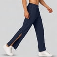 thumbnail image 3 of Rhuody Mens Pants High Waist Sweatpants With Zipper Legs For Basketball Training And Gym Workouts Loose Fit Athletic Joggers Casual Clothes Black M, 3 of 5