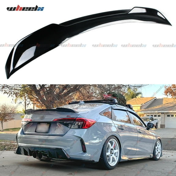 Rear Spoiler Compatible with 2022-2025 Honda Civic, Pro Duckbill Spoiler Fits for 22-25 Sedan, Exterior High Kick Trunk Tail Deck Lid Wing Lip (Glossy Black)