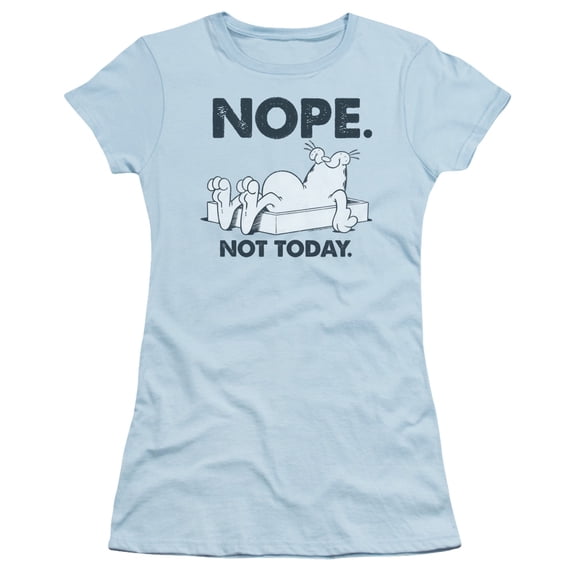 Garfield Nope S/S Junior Women's T-Shirt Sheer Light Blue