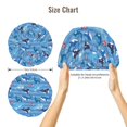 thumbnail image 5 of Yiaed Blue Fish Print Satin Bonnet Silk Bonnet Hair Bonnet for Sleeping Hair Bonnets, 5 of 6
