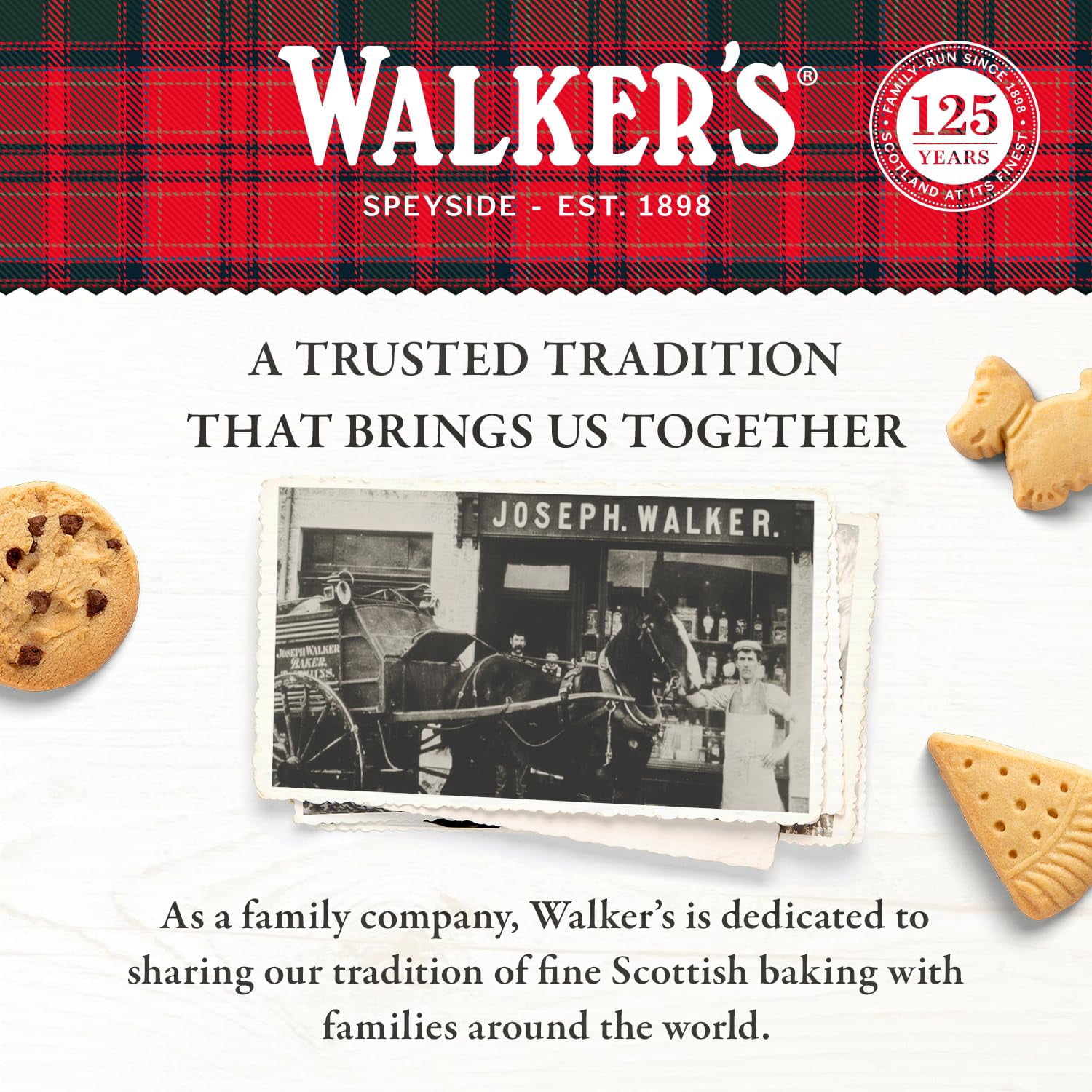 Walker's Pure Butter Shortbread Festive Shapes Reindeer Tin 250g