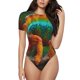 thumbnail image 1 of Balery Chameleon Body de cuello redondo de manga corta para mujer Tops de manga corta Tops básicos-XX-Large, 1 of 7