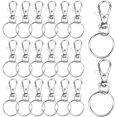 thumbnail image 1 of 20 Carabiners, Small Carabiner Keychain with 20mm Key Rings, Key Carabiners for Key Chain Jewelry, DIY Crafts, 1 of 8