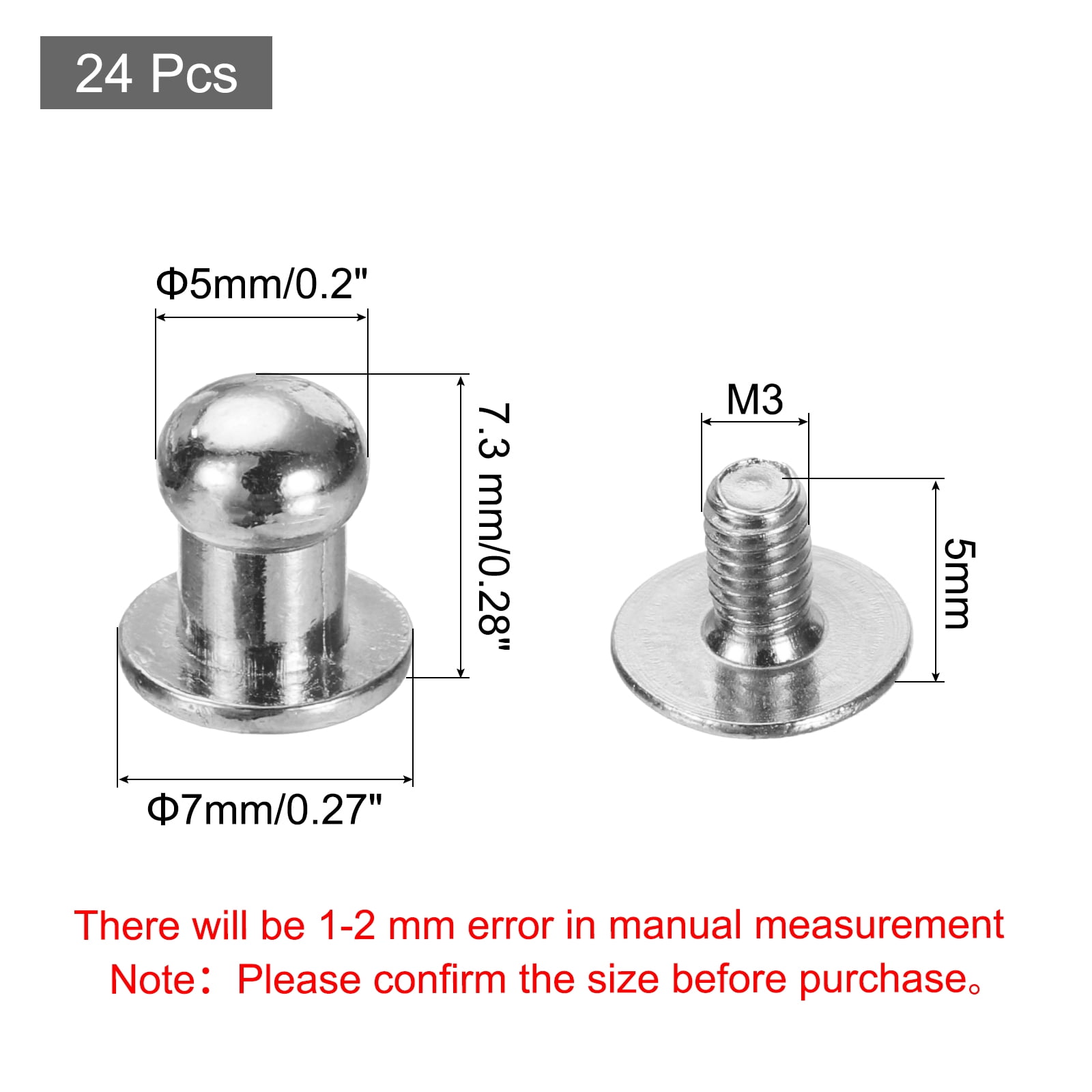 Unique Bargains Mini Round Knobs Small Drawer Pulls for Cabinets 0.2"x 0.27" Silver