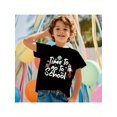 thumbnail image 1 of Mo Boys' Back to School Season Limited Edition "School Time" Fun Printed T-Shirt - School Icon Design, Black Loose Short Sleeve Shirt, Soft Breathable Fabric Summer Essential, 1 of 6