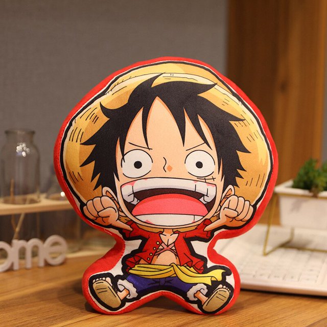 Almohada Kawaii de una pieza para niños, Luffy, Zoro, Sanji, Chopper, Usopp, juguetes de peluche de Anime japonés, almohada de cojín, regalos de cumpleaños de Navidad qym unisex