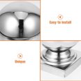 thumbnail image 3 of Hemoton Heavy Duty Stainless Steel Post End Caps Ball Top Fence Protectors with Base Outdoor Fence Accessories for Patio Garden, 3 of 8