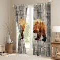 thumbnail image 3 of Homewish Safari Animal Bear Black Out Curtains,Rustic Pine Tree Curtains Pack of 2 (42x63 Each),Orange Gray Bedroom Curtains For Boys Kids,Breathable Home Decor, 3 of 6