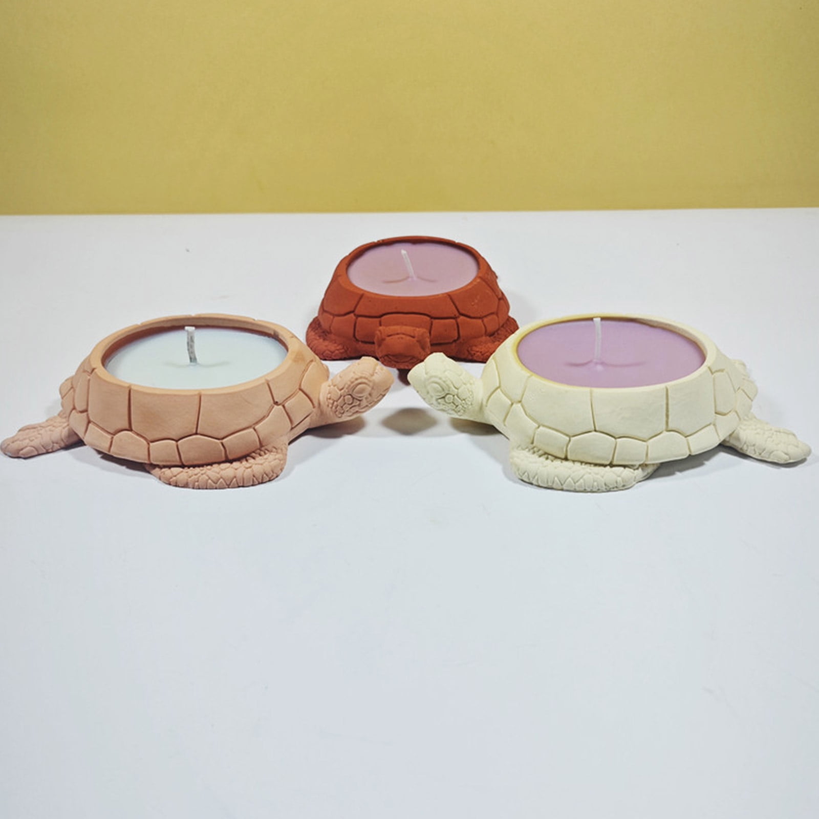 Tortoise Candle Cup Resin Moulds Succulents Planter Silicone Molds for Home Decoration, Epoxy Resin, Cement Clay Mould