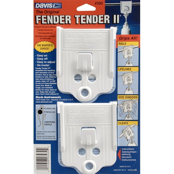 Davis Fender Tender II Re-Positionable Clips, 1 Pr