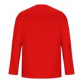 thumbnail image 4 of Blusas y camisas de manga larga con cuello redondo para hombre, blusa informal de manga larga con cuello redondo y estampado, blusa de poliéster para hombre, 4 of 5