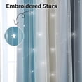 thumbnail image 3 of 1pc Rideau Simple Gradient Évidé Étoile Motif Double Couche Occultant Chambre Salon Isolation Rideau, 3 of 7