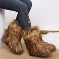 thumbnail image 1 of Botas de nieve de tubo medio de felpa de color europeo y americano, botas de mujer Mao Mao de talla grande para mujer, 1 of 6