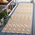 thumbnail image 6 of SAFAVIEH Global Regina Diamond Indoor/Outdoor Area Rug, Beige/Brown, 6'7" x 6'7" Round, 6 of 10