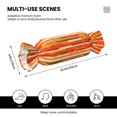 thumbnail image 2 of Candy Pillow With Pillow Core 24.6×9.8in Durable Cord Opening And Closing Design Waterproof And Easy To Install Orangered Stripe Hand-Drawn Sketch_2, 2 of 8
