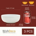 thumbnail image 4 of WishDeco Large Soup Bowls Set of 3, Ceramic Salad Bowls 37 oz, White Pasta Bowls 7 inch, Serving Bowl for Cereal, Noodle Ramen, Pho, Fruit, 4 of 10