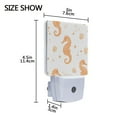 thumbnail image 4 of Yayeee LED Plug in Night Light for The Home with Auto Dusk to Dawn Light Sensors, 2 Pack, White Seahorse, 4 of 6