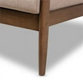 thumbnail image 4 of Baxton Studio Canapé Venza 3 Pièces Touffeté Marron et Brun Noyer, 4 of 6