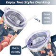 thumbnail image 5 of Modern Oil Painting 40 Oz Tumbler with Handle Lid and Straw, Stainless Steel Double Walled Vacuum Insulated Cup, Cute Birthday Gifts Tumbler for Women Men Friends, 5 of 7