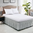 thumbnail image 2 of Faldón de cama de poliéster elástico volador, faldón de cama elástico, faldón de cama, faldón de cama (gris claro: 60*80 + 15 pulgadas Sincero Electrónica, 2 of 5