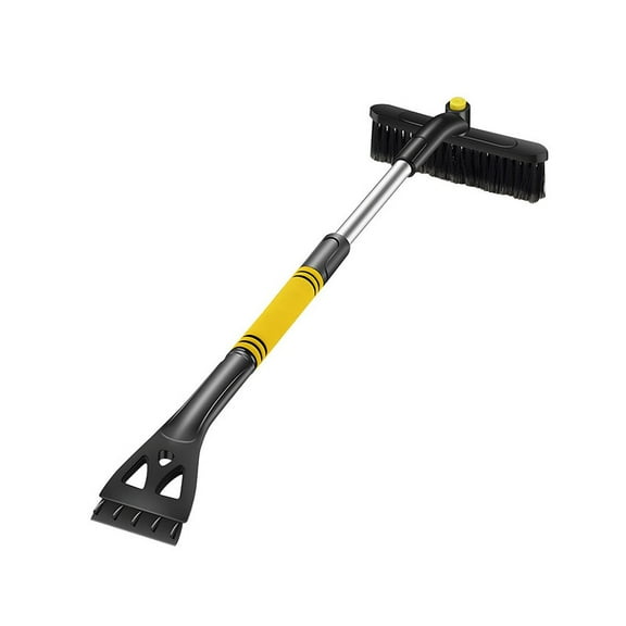 KoRwelex Ice Scraper and Snow Brush for Car Windshield, 32" Extendable Snow Removal Tool with 360° Rotating Brush, Automotive Exterior Accessories and Winter Essentials for Cars, Trucks, SUVs
