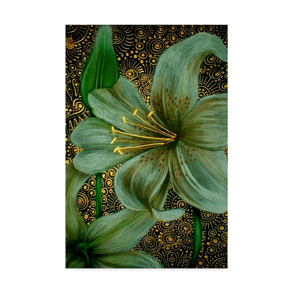 Trademark Fine Art 'White Tiger Lilies' Canvas Art by Cherie Roe Dirksen