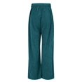 thumbnail image 6 of Women'S Corduroy Wide Leg Pants with Patch Pockets Casual Slim Fit Elastic Waist Trousers Green M, 6 of 8