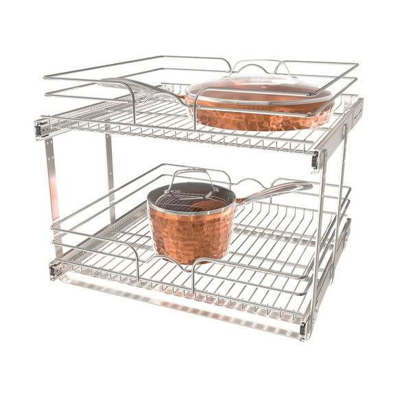 Rev-A-Shelf 24 x 22 In 2-Tier Kitchen Organization Cabinet Pull Out Basket