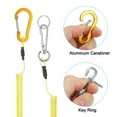 thumbnail image 4 of 3pcs Retractable Spring Coil Straps, 6" Spiral Lanyard Cord with Aluminium Rotatable Clip, Yellow, 4 of 6