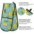 thumbnail image 4 of Dailycode Double Sided Oven Mitt with Loop Heat Resistant Kitchen Long Potholders 7" x 35" Cartoon Lemon Face, 4 of 6