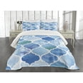 thumbnail image 3 of Ambesonne Watercolor Quilted Bedspread Set 3 Pcs, Abstract Moroccan, King Size,, 3 of 5