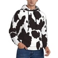 thumbnail image 2 of Salouo Cow Skin 2 Pattern Men's Fall Hoodie Sweatshirt,Sport Hoodie with Pockets for Men Pullover Casual Hooded Sweatshirt-Small, 2 of 7