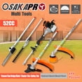 thumbnail image 2 of Legahome 4 in 1 String Trimmer, Gas Powered Weed Eater Multi-Functional Trimming Tool for Lawn Care, 52CC 2-Cycle Grass Trimmer with Gas Pole Saw, Hedge Trimmer, Grass Trimmer, Brush Cutter, Orange, 2 of 12
