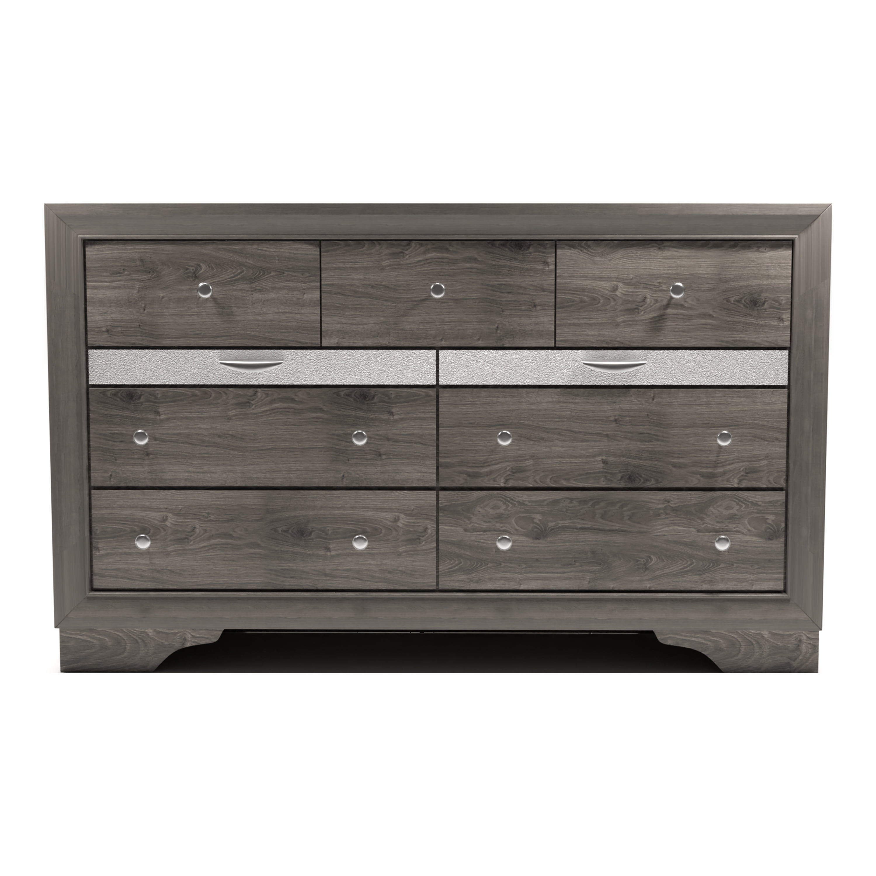 Furniture of America Lubbock Adult Modern 9-Drawer Dresser, Gray
