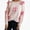 Pink, variant on Teylalorva Sweater for Women Crew Neck Embellished Loose Long Sleeve Pullover With Unique Decor White Size M