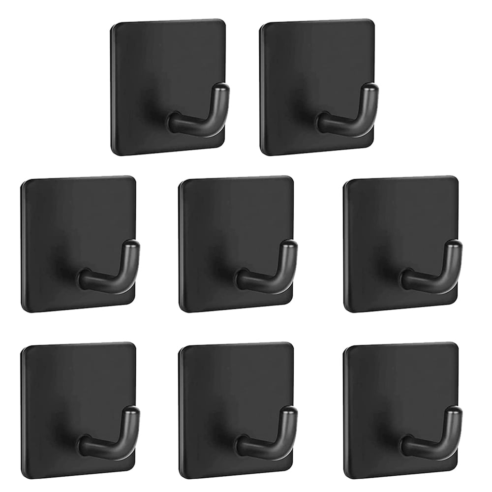 8Pack Adhesive Hook for Shower, Stainless Steel Bathroom Hook Self Adhesive Wall Hook Hanger for