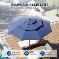 thumbnail image 4 of Garvee 10ft 3-Tier Vented Patio Umbrella, 8 Sturdy Ribs, Crank Lift, Push Button Tilt, Navy Blue, 4 of 8