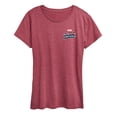 thumbnail image 2 of Marvel Captain America - Retro Distressed Flag - Women's Short Sleeve Graphic T-Shirt, 2 of 5