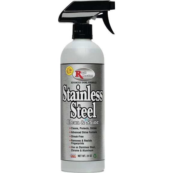 Rock Doctor Stainless Steel Cleaner Spray - Streak-Free, Smudge Resistant - 6 Pack, 24 oz