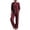 Wine, variant on Womens Track Suits Waffle Knit Casual Lounge Set 2 Piece Long Sleeve Top and Pants Sets for Sport Work Out M