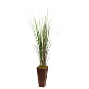 Nearly Natural Bamboo Grass in Bamboo Planter