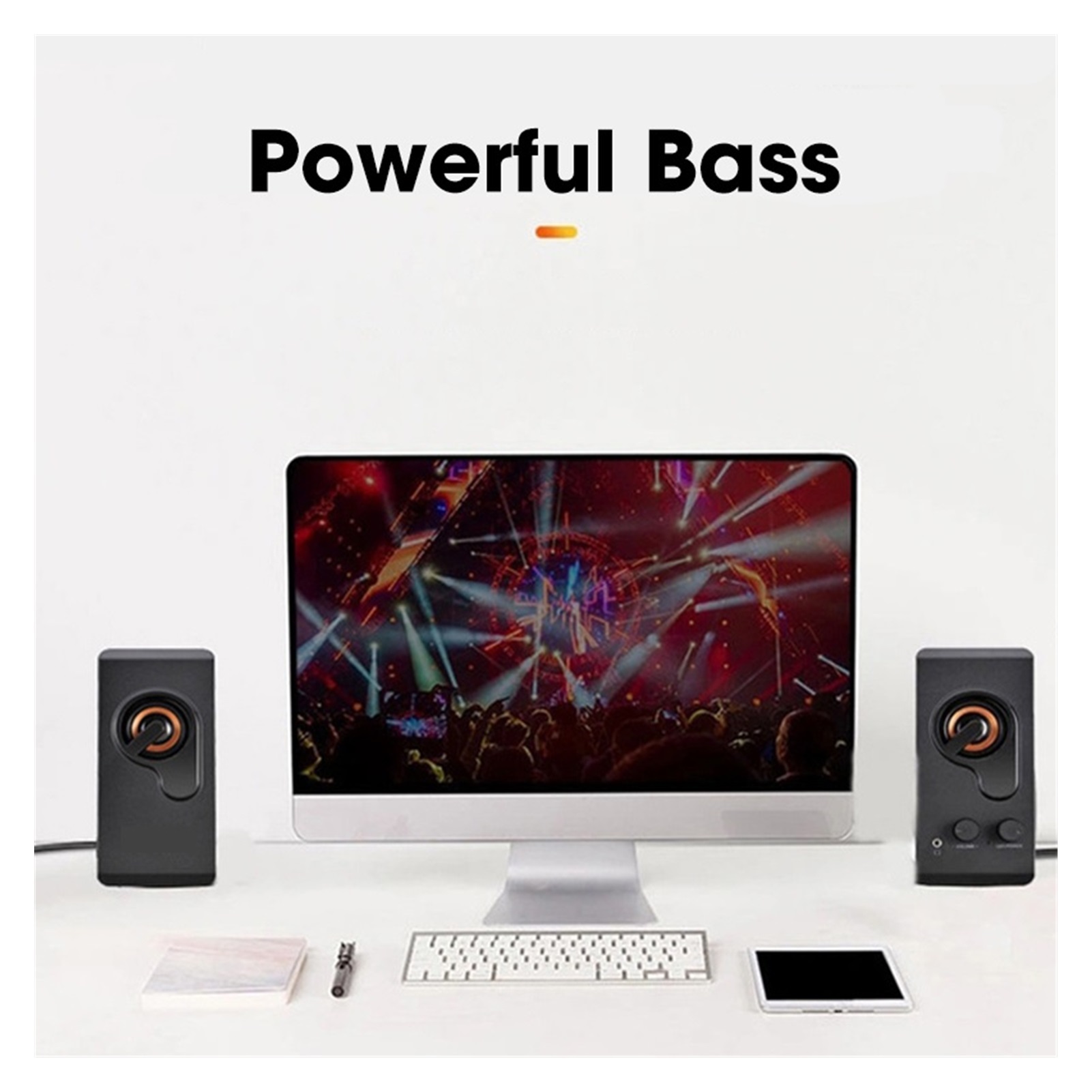 4D Surround Computer Speakers For Laptop Stereo Bass Sound Subwoofer Column Soundbar HIFI Music System Not Bluetooth Speaker USB