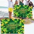thumbnail image 2 of LSLJS St. Patrick's Day Banner Backdrop Decorations,35"x59" Fabric Green Leaves Trefoil Pattern Photo Background Irish Festival Flags Luck Green Yard Sign Spring Banners for Outdoor Party, 2 of 5